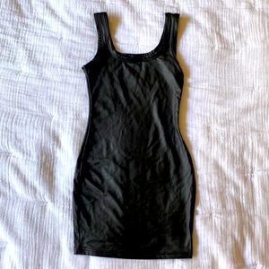 SHEIN Black Faux Leather Dress- XS
